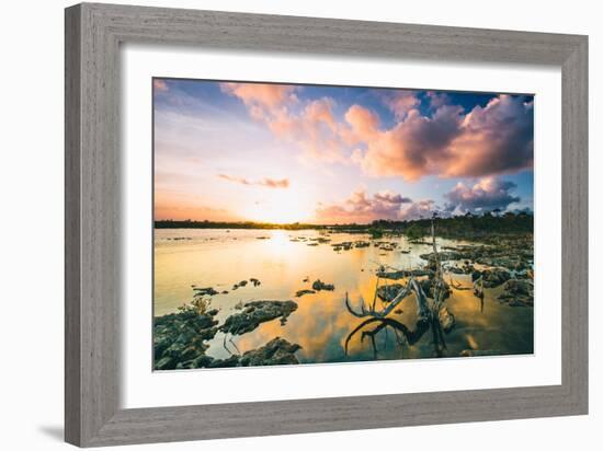 Sunset Over A Saltwater Tidal Creek And Mangrove Forest On The Island Of Eleuthera, The Bahamas-Erik Kruthoff-Framed Photographic Print