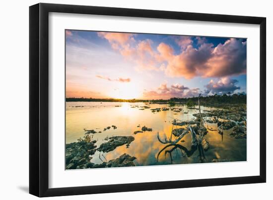 Sunset Over A Saltwater Tidal Creek And Mangrove Forest On The Island Of Eleuthera, The Bahamas-Erik Kruthoff-Framed Photographic Print