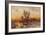 Sunset over a Ukrainian Hamlet, 1915-Juli Julievich Klever-Framed Giclee Print