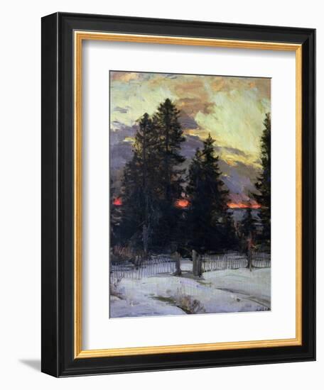 Sunset over a Winter Landscape, circa 1902-Abram Efimovich Arkhipov-Framed Giclee Print