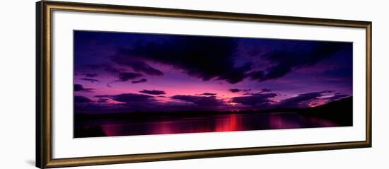 Sunset over an Island Viewed from Applecross Peninsula, Isle of Skye, Inner Hebrides, Hebrides, ...-null-Framed Photographic Print