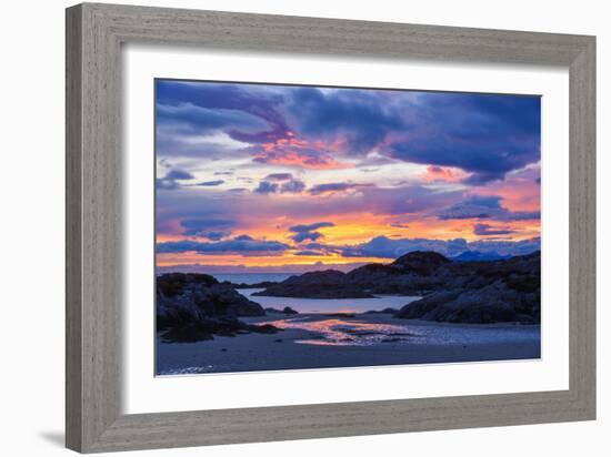 Sunset over Ardtoe Bay, Ardnamurchan Peninsula, Lochaber, Highlands, Scotland, United Kingdom-Gary Cook-Framed Photographic Print