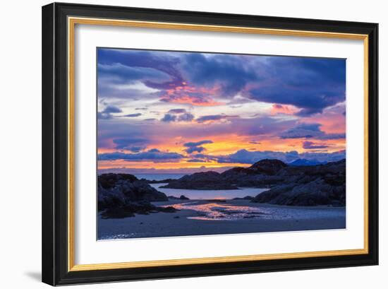 Sunset over Ardtoe Bay, Ardnamurchan Peninsula, Lochaber, Highlands, Scotland, United Kingdom-Gary Cook-Framed Photographic Print