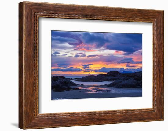 Sunset over Ardtoe Bay, Ardnamurchan Peninsula, Lochaber, Highlands, Scotland, United Kingdom-Gary Cook-Framed Photographic Print