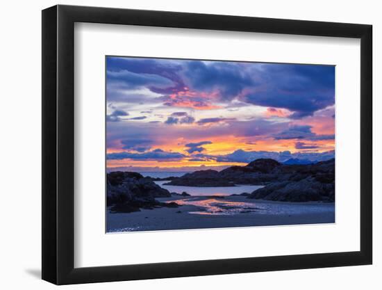 Sunset over Ardtoe Bay, Ardnamurchan Peninsula, Lochaber, Highlands, Scotland, United Kingdom-Gary Cook-Framed Photographic Print