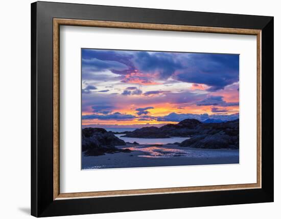 Sunset over Ardtoe Bay, Ardnamurchan Peninsula, Lochaber, Highlands, Scotland, United Kingdom-Gary Cook-Framed Photographic Print