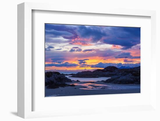 Sunset over Ardtoe Bay, Ardnamurchan Peninsula, Lochaber, Highlands, Scotland, United Kingdom-Gary Cook-Framed Photographic Print