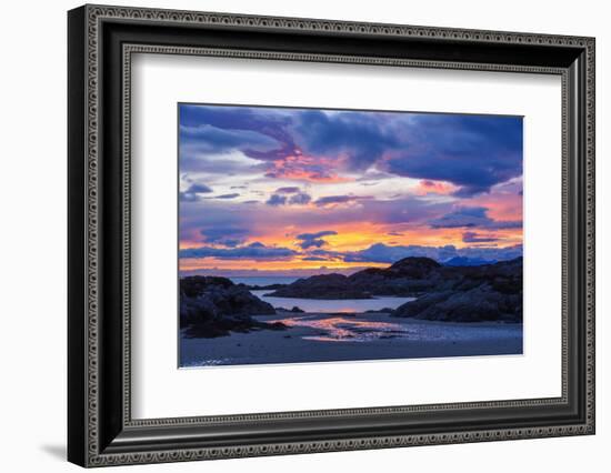 Sunset over Ardtoe Bay, Ardnamurchan Peninsula, Lochaber, Highlands, Scotland, United Kingdom-Gary Cook-Framed Photographic Print