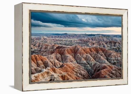 Sunset over Badlands National Park, Sd-James White-Framed Premier Image Canvas