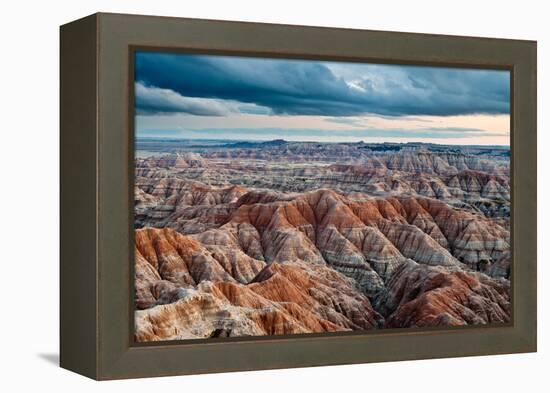 Sunset over Badlands National Park, Sd-James White-Framed Premier Image Canvas