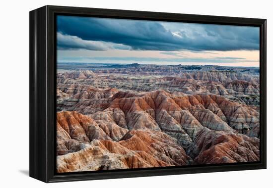 Sunset over Badlands National Park, Sd-James White-Framed Premier Image Canvas