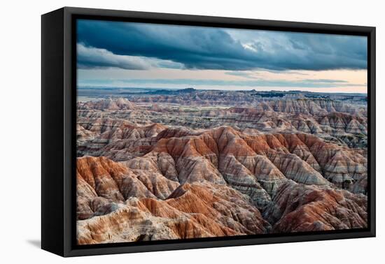 Sunset over Badlands National Park, Sd-James White-Framed Premier Image Canvas