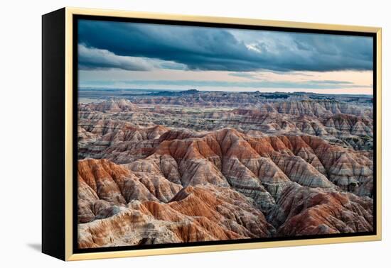 Sunset over Badlands National Park, Sd-James White-Framed Premier Image Canvas