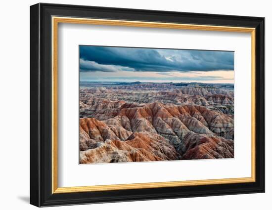 Sunset over Badlands National Park, Sd-James White-Framed Premium Photographic Print