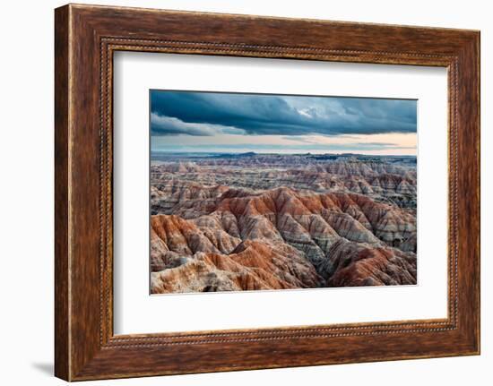 Sunset over Badlands National Park, Sd-James White-Framed Photographic Print