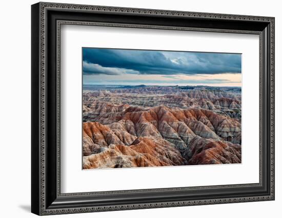 Sunset over Badlands National Park, Sd-James White-Framed Photographic Print