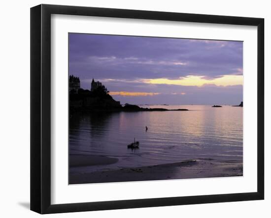 Sunset Over Bay, Dinard, Cote d'Emeraude (Emerald Coast), Cotes d'Armor, Brittany, France-David Hughes-Framed Photographic Print