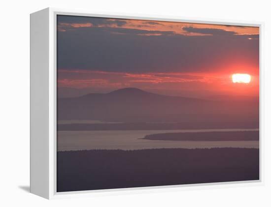 Sunset over Blue Hill, Acadia National Park, Maine, USA-Jerry & Marcy Monkman-Framed Premier Image Canvas