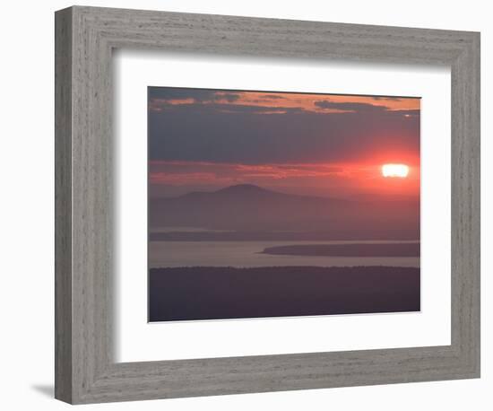 Sunset over Blue Hill, Acadia National Park, Maine, USA-Jerry & Marcy Monkman-Framed Photographic Print