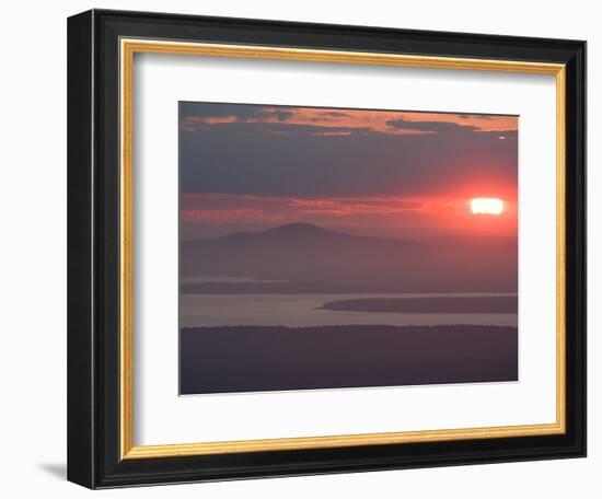 Sunset over Blue Hill, Acadia National Park, Maine, USA-Jerry & Marcy Monkman-Framed Photographic Print