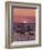 Sunset Over Boats Moored at Sea, Tregastel, Cote De Granit Rose, Cotes d'Armor, Brittany, France-David Hughes-Framed Photographic Print