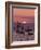 Sunset Over Boats Moored at Sea, Tregastel, Cote De Granit Rose, Cotes d'Armor, Brittany, France-David Hughes-Framed Photographic Print