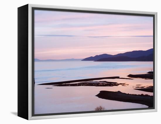 Sunset over Burrard Inlet and the Strait of Georgia, Vancouver, British Columbia, Canada-Christian Kober-Framed Premier Image Canvas