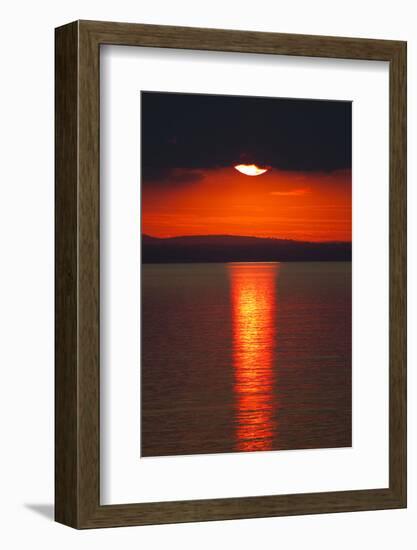 Sunset over Calm Sea. June 2010-Peter Cairns-Framed Photographic Print