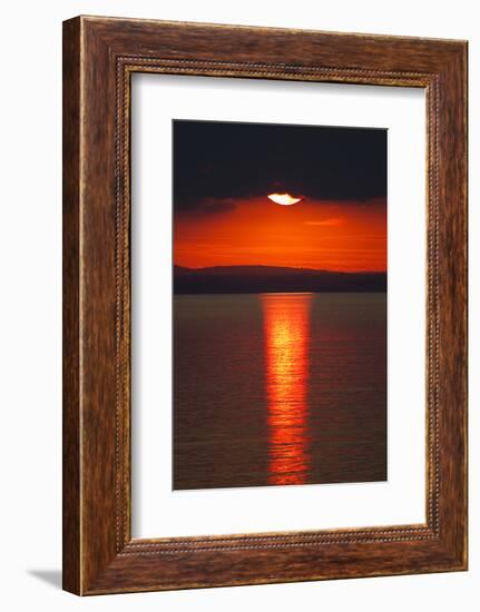 Sunset over Calm Sea. June 2010-Peter Cairns-Framed Photographic Print