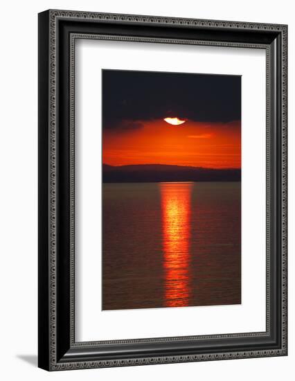 Sunset over Calm Sea. June 2010-Peter Cairns-Framed Photographic Print