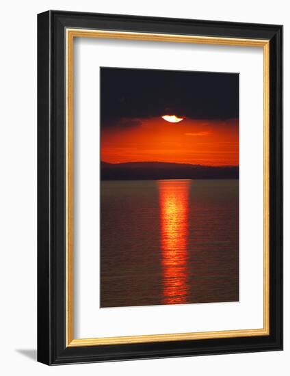 Sunset over Calm Sea. June 2010-Peter Cairns-Framed Photographic Print