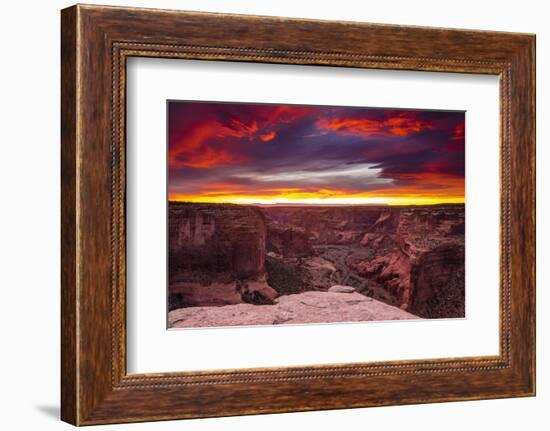 Sunset over Canyon De Chelly, Canyon De Chelly National Monument-Russ Bishop-Framed Photographic Print