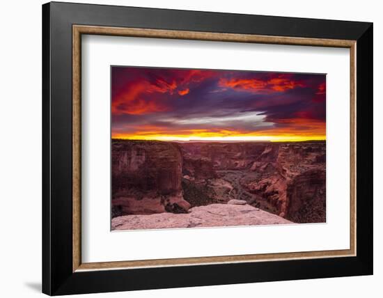 Sunset over Canyon De Chelly, Canyon De Chelly National Monument-Russ Bishop-Framed Photographic Print