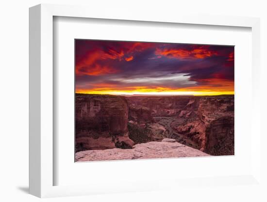 Sunset over Canyon De Chelly, Canyon De Chelly National Monument-Russ Bishop-Framed Photographic Print