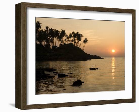 Sunset over Colomb Beach, Palolem, Goa, India, Asia-Stuart Black-Framed Photographic Print