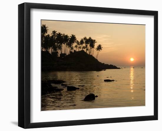 Sunset over Colomb Beach, Palolem, Goa, India, Asia-Stuart Black-Framed Photographic Print