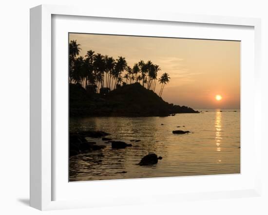 Sunset over Colomb Beach, Palolem, Goa, India, Asia-Stuart Black-Framed Photographic Print