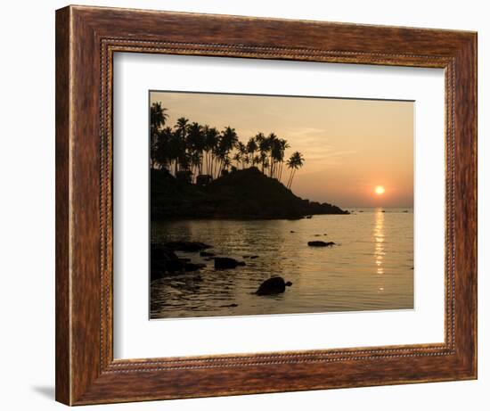 Sunset over Colomb Beach, Palolem, Goa, India, Asia-Stuart Black-Framed Photographic Print