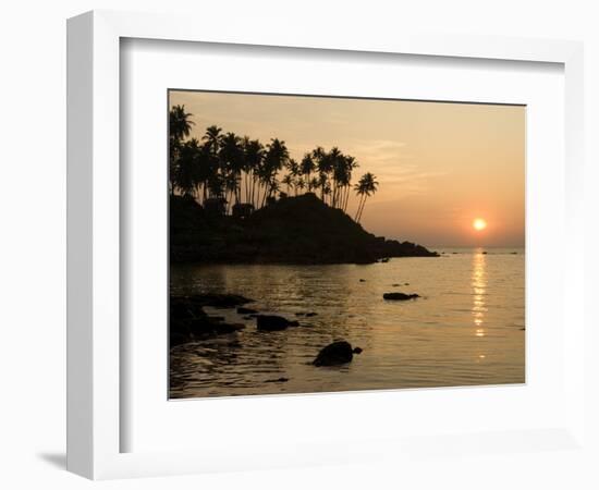 Sunset over Colomb Beach, Palolem, Goa, India, Asia-Stuart Black-Framed Photographic Print