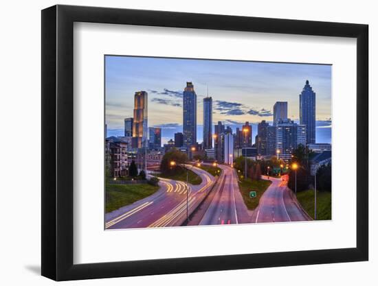 Sunset over downtown Atlanta, Georgia, USA-Panoramic Images-Framed Premium Photographic Print
