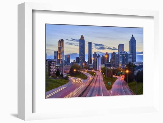 Sunset over downtown Atlanta, Georgia, USA-Panoramic Images-Framed Premium Photographic Print