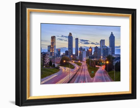 Sunset over downtown Atlanta, Georgia, USA-Panoramic Images-Framed Premium Photographic Print