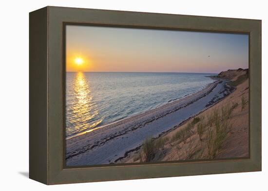 Sunset over Duck Harbor Beach in Wellfleet, Massachusetts. Cape Cod-Jerry and Marcy Monkman-Framed Premier Image Canvas