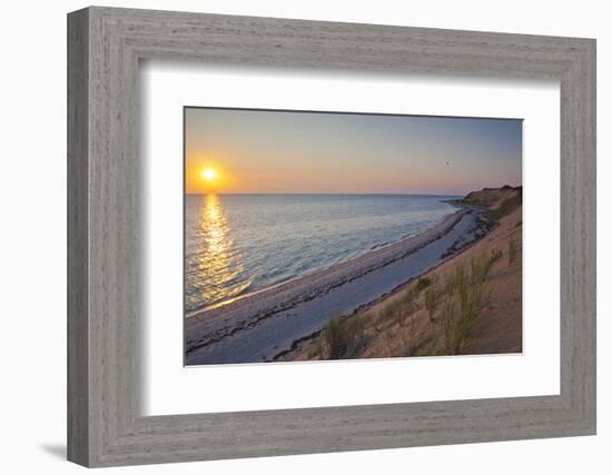 Sunset over Duck Harbor Beach in Wellfleet, Massachusetts. Cape Cod-Jerry and Marcy Monkman-Framed Photographic Print