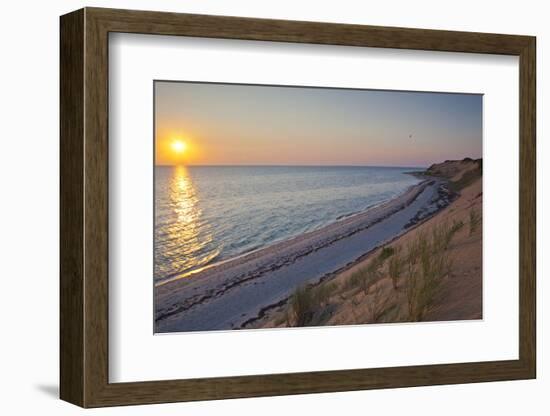 Sunset over Duck Harbor Beach in Wellfleet, Massachusetts. Cape Cod-Jerry and Marcy Monkman-Framed Photographic Print