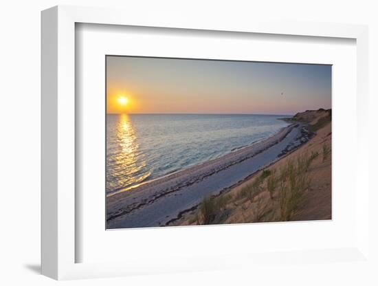 Sunset over Duck Harbor Beach in Wellfleet, Massachusetts. Cape Cod-Jerry and Marcy Monkman-Framed Photographic Print