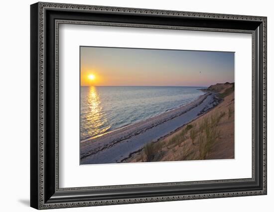 Sunset over Duck Harbor Beach in Wellfleet, Massachusetts. Cape Cod-Jerry and Marcy Monkman-Framed Photographic Print