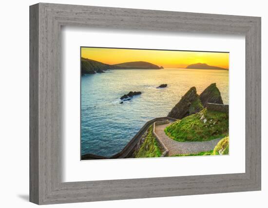 Sunset over Dunquin Bay on Dingle Peninsula, Co.Kerry, Ireland-Patryk Kosmider-Framed Photographic Print