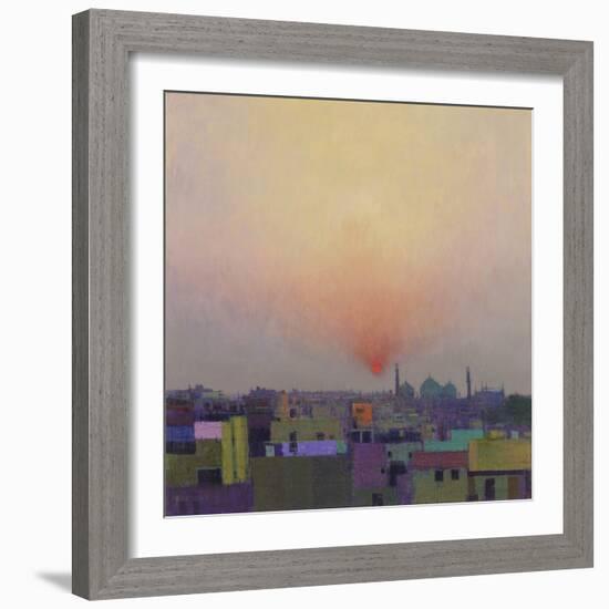 Sunset over Jama Masjid, Delhi II-Andrew Gifford-Framed Giclee Print