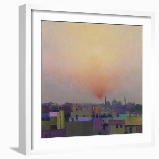 Sunset over Jama Masjid, Delhi II-Andrew Gifford-Framed Giclee Print